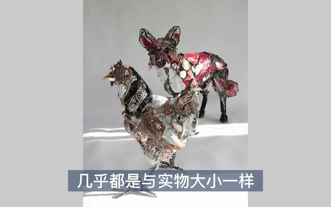 捡垃圾上瘾的艺术家,将废品变成机械动物,科技感十足