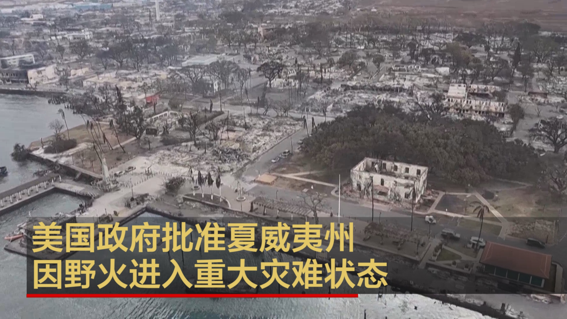 美国政府批准夏威夷州因野火进入重大灾难状态