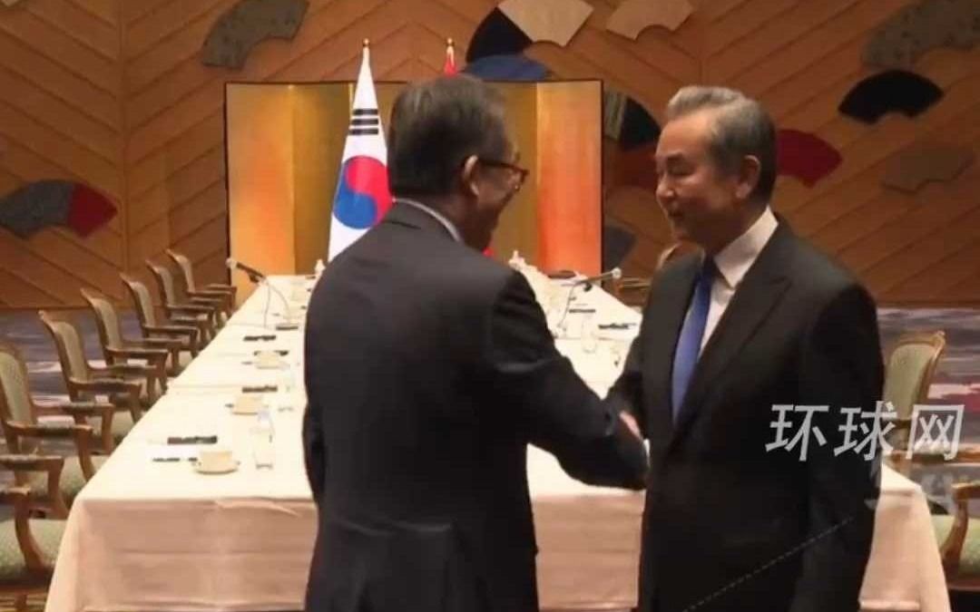 王毅在东京会晤韩外长赵兑烈，王毅：历史是本教科书，双方可以从中获得启迪和启示，进而照亮未来的行程