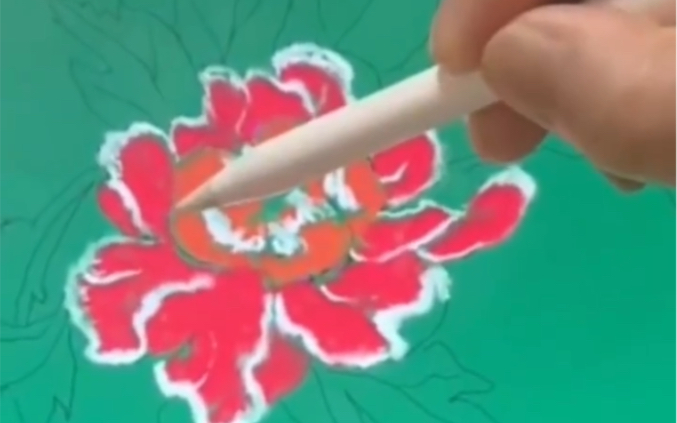 太美了！当76岁的外婆第一次用平板作画