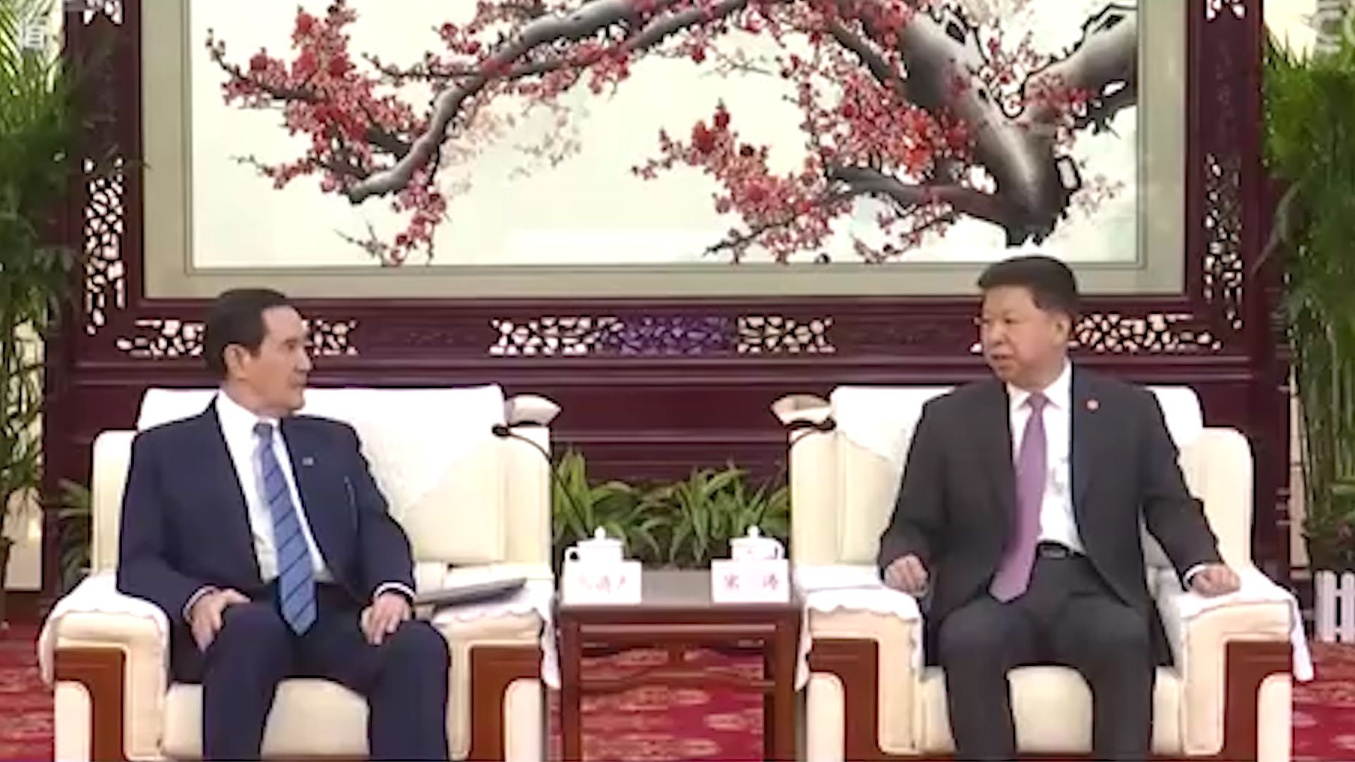 宋涛在武汉会见马英九一行