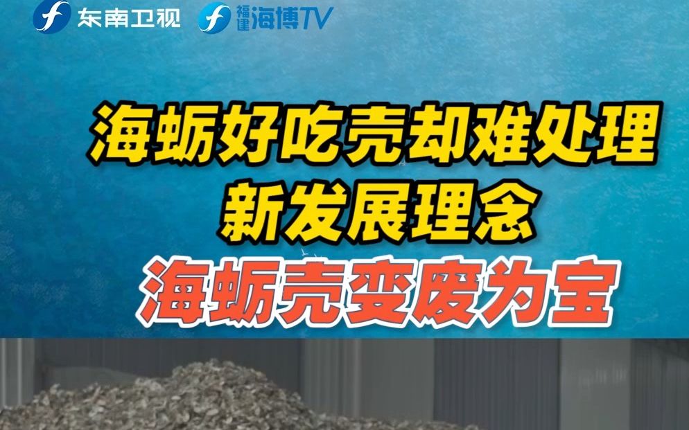 【风从海上来】海蛎好吃壳却难处理新发展理念海蛎壳变废为宝