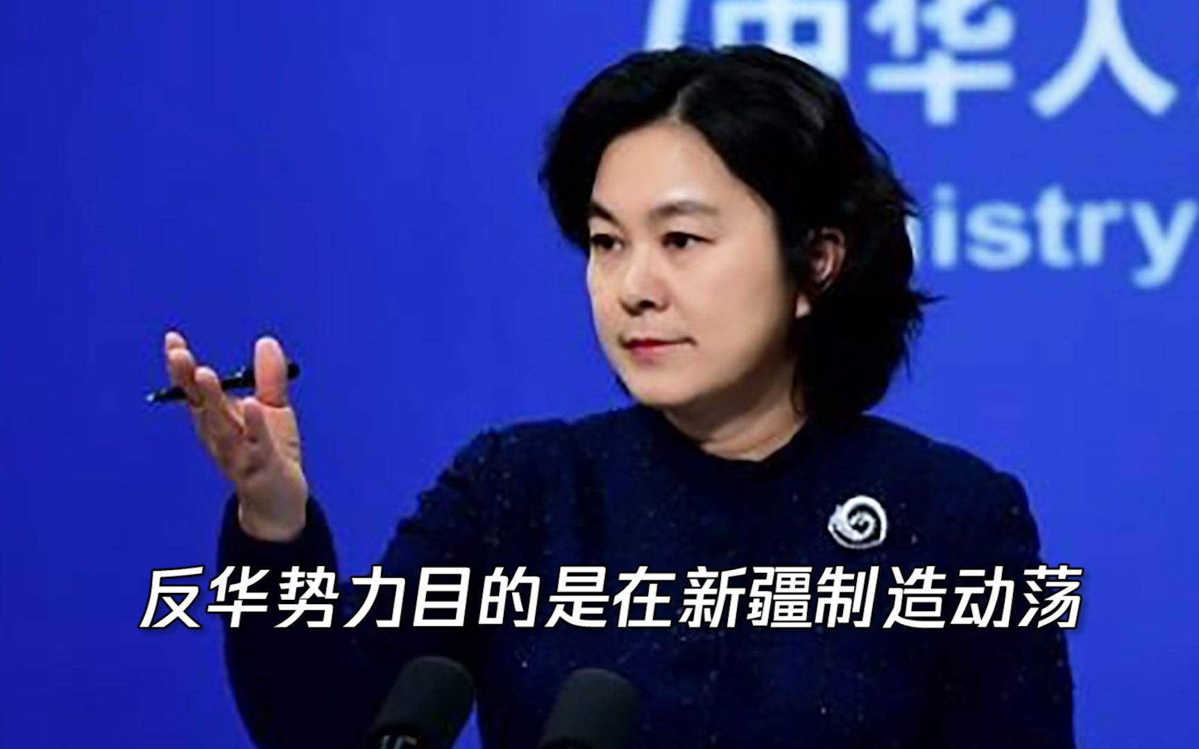 华春莹：反华势力毫无底线编造谣言 真正目的是在新疆制造动荡