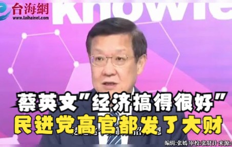 介文汲: 蔡英文“经济搞得很好” 民进党高官都发了大财