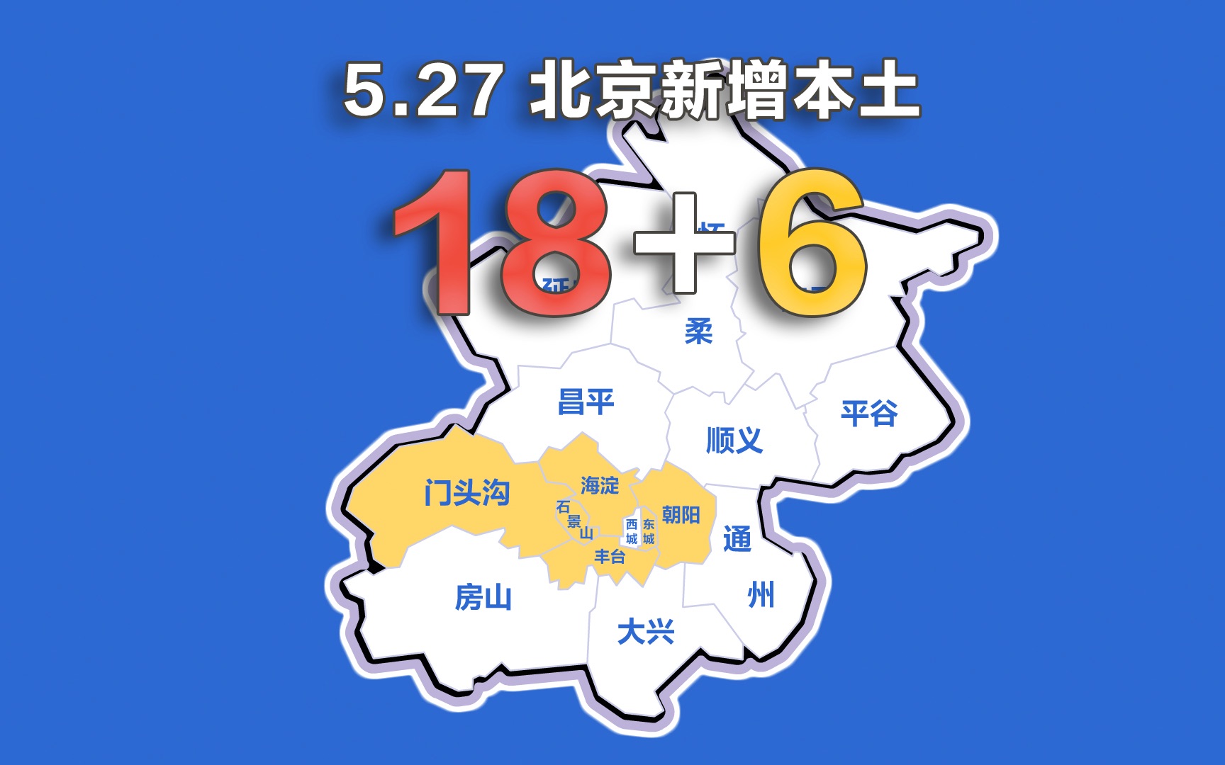 北京疫情动态地图：5月27日新增本土确诊18例、无症状6例