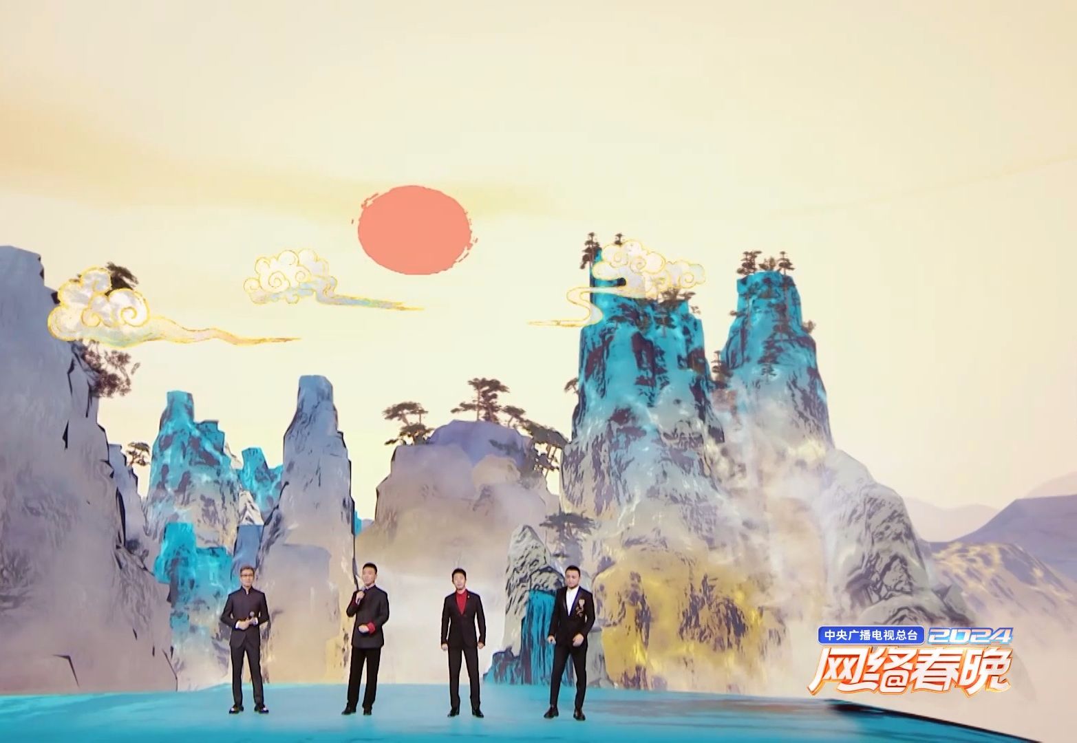 2024网络春晚｜康辉撒贝宁朱广权尼格买提唱响《九州神话》