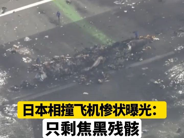 日本相撞飞机惨状曝光：只剩焦黑残骸