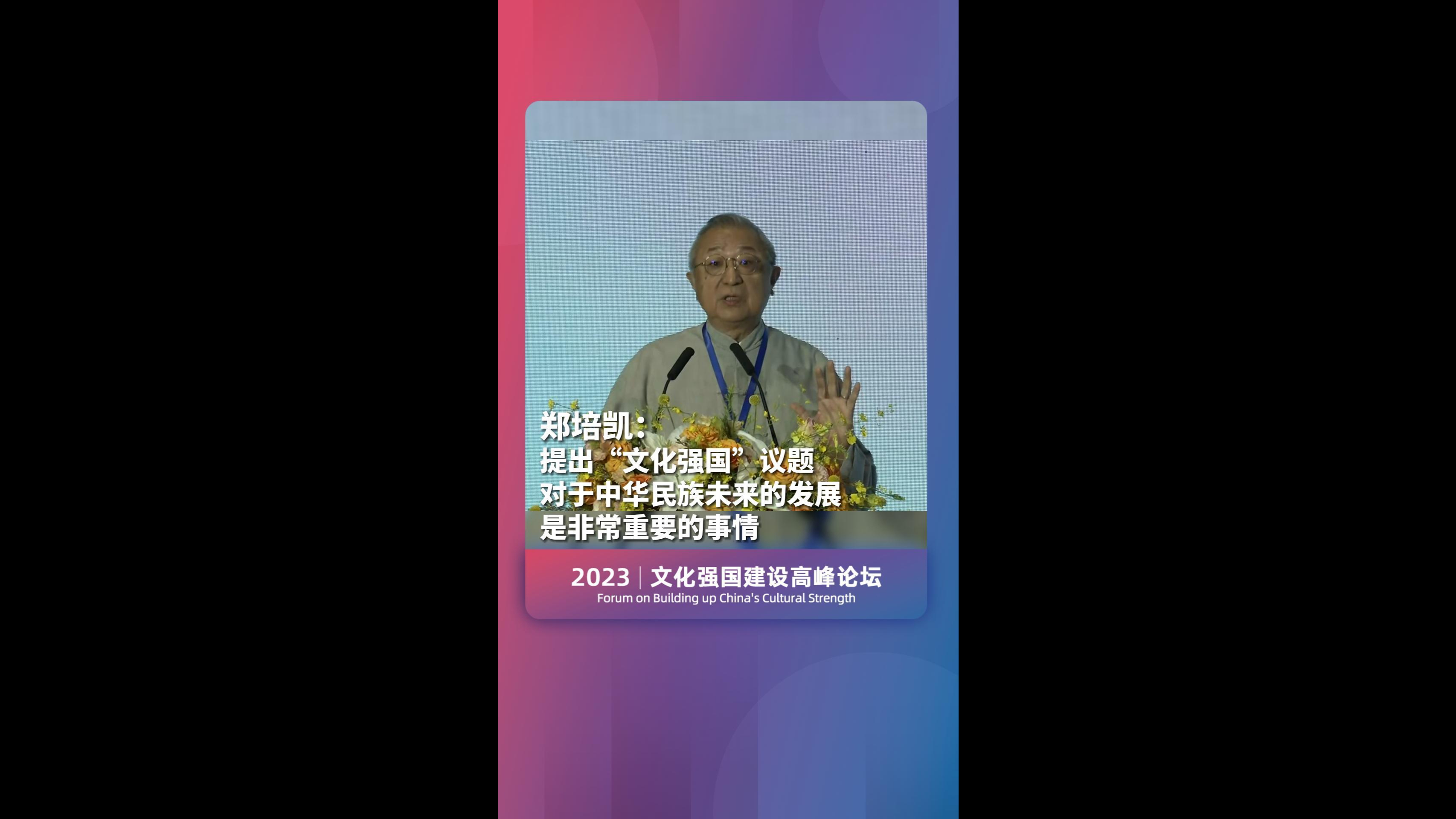 郑培凯：提出“文化强国”议题是非常重要的事情