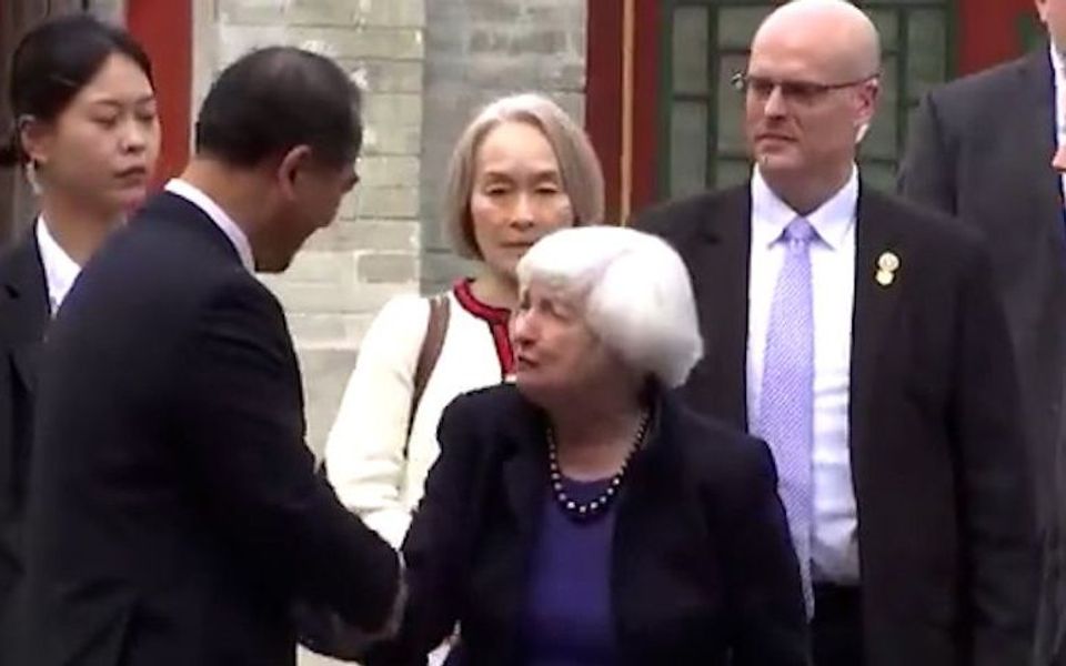 美财政部部长耶伦与北京大学学生和教授交流