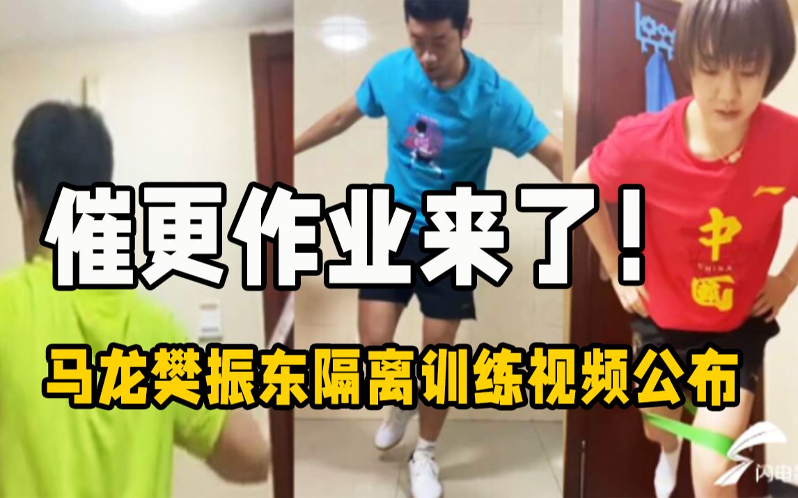 催更作业来了！马龙樊振东隔离训练视频公布 评论区里画风清奇