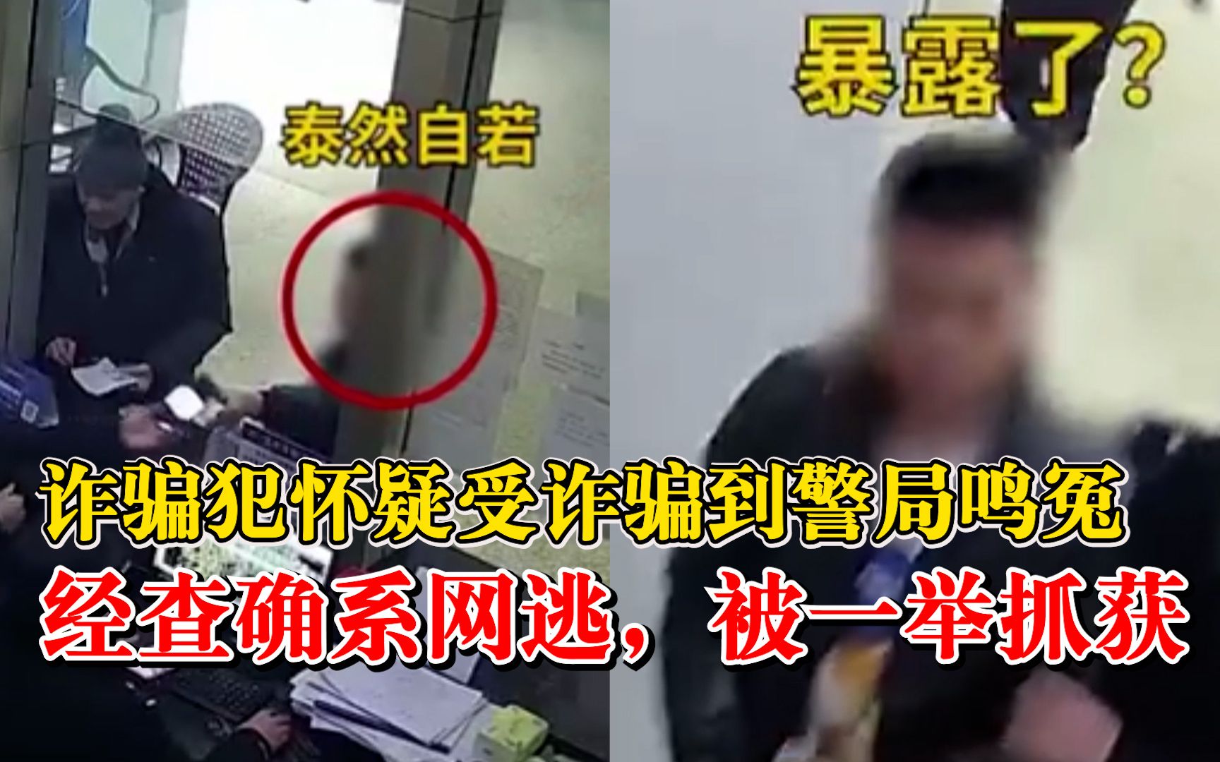 诈骗犯怀疑受诈骗到警局鸣冤，警方：经查确系网逃，将其一举抓获