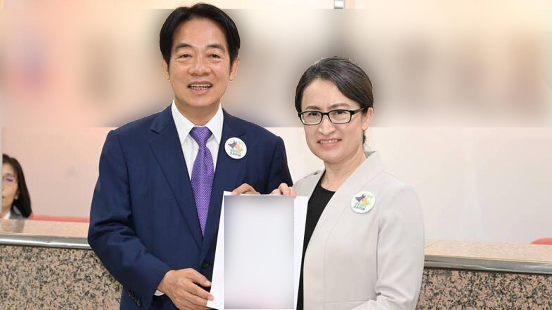 赖清德、萧美琴21日上午赴台湾选务部门登记参选