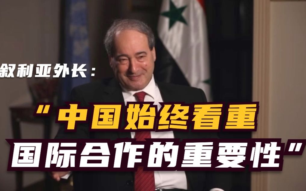 总台独家 叙利亚外长：中国始终看重国际合作的重要性