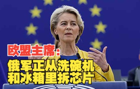 欧盟主席称俄军正从洗碗机和冰箱里拆芯片：他们没有半导体了