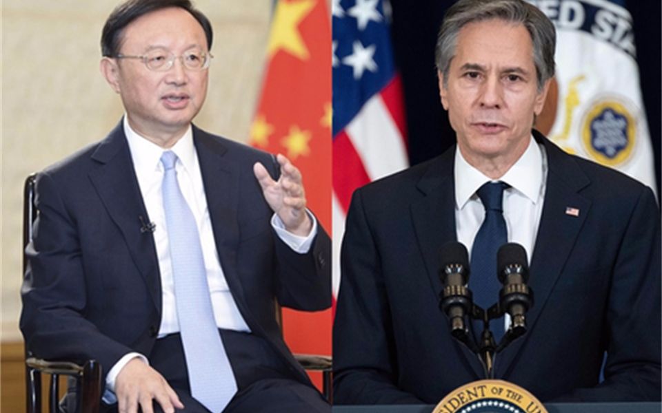 杨洁篪应约同美国国务卿布林肯通电话