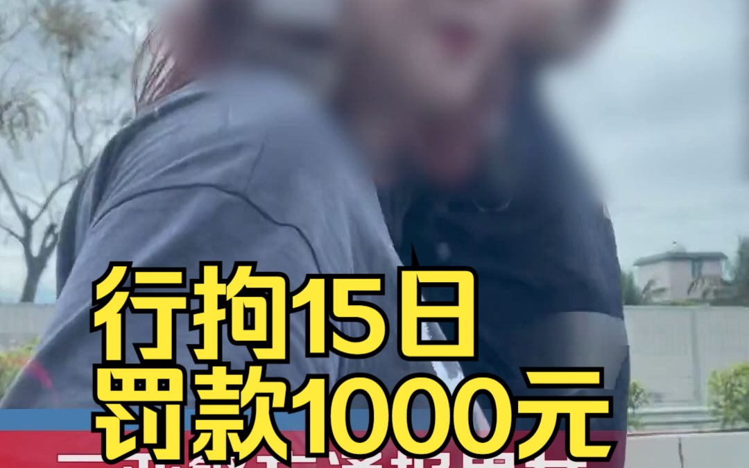 三亚警方通报两人高速打砸车辆：行拘15日 罚款1000元