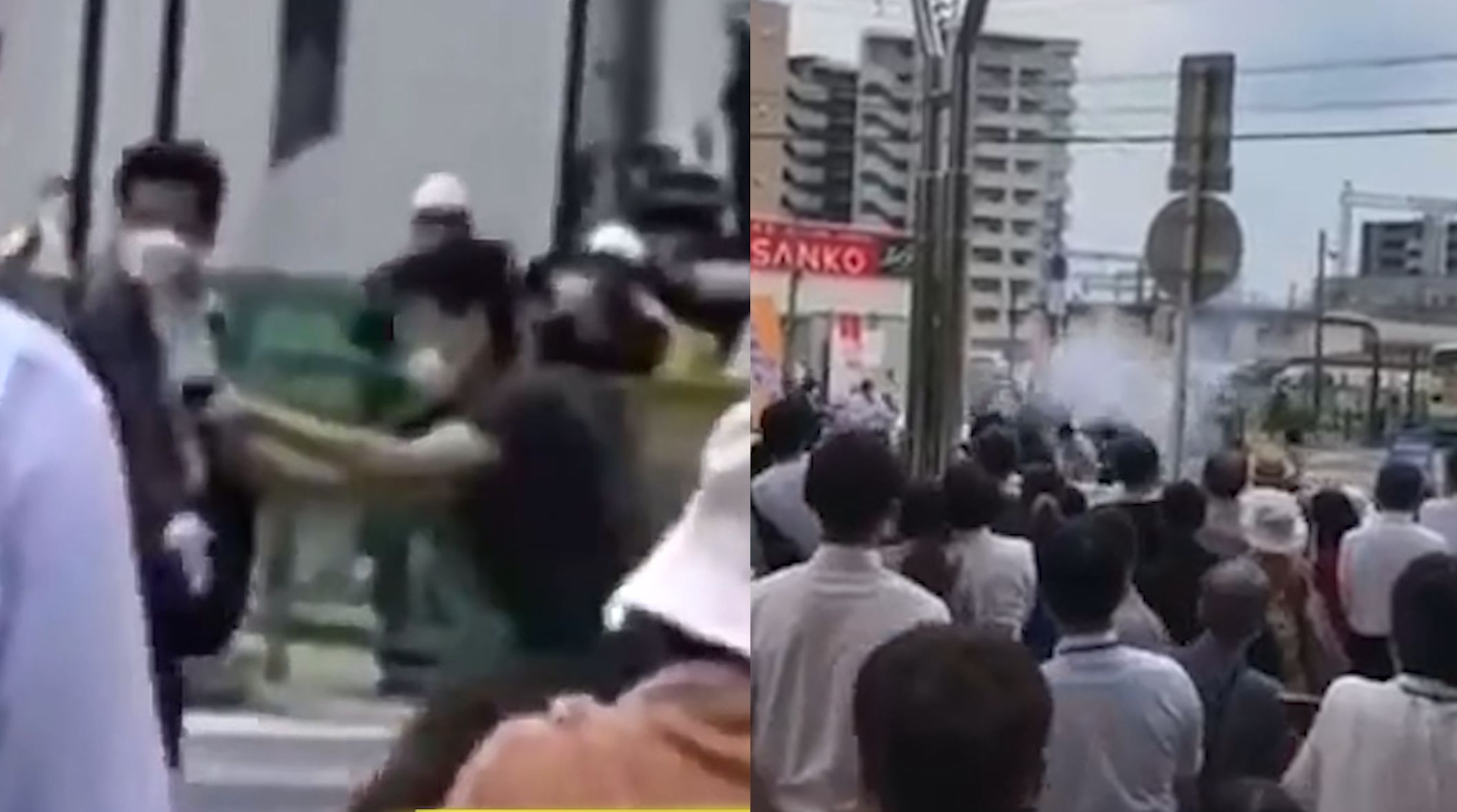 枪击安倍嫌犯开枪画面曝光：冲向人群射击 枪响数秒后保镖才察觉