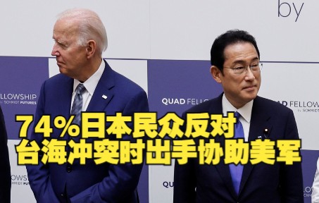 74%日本民众反对台海冲突时出手协助美军