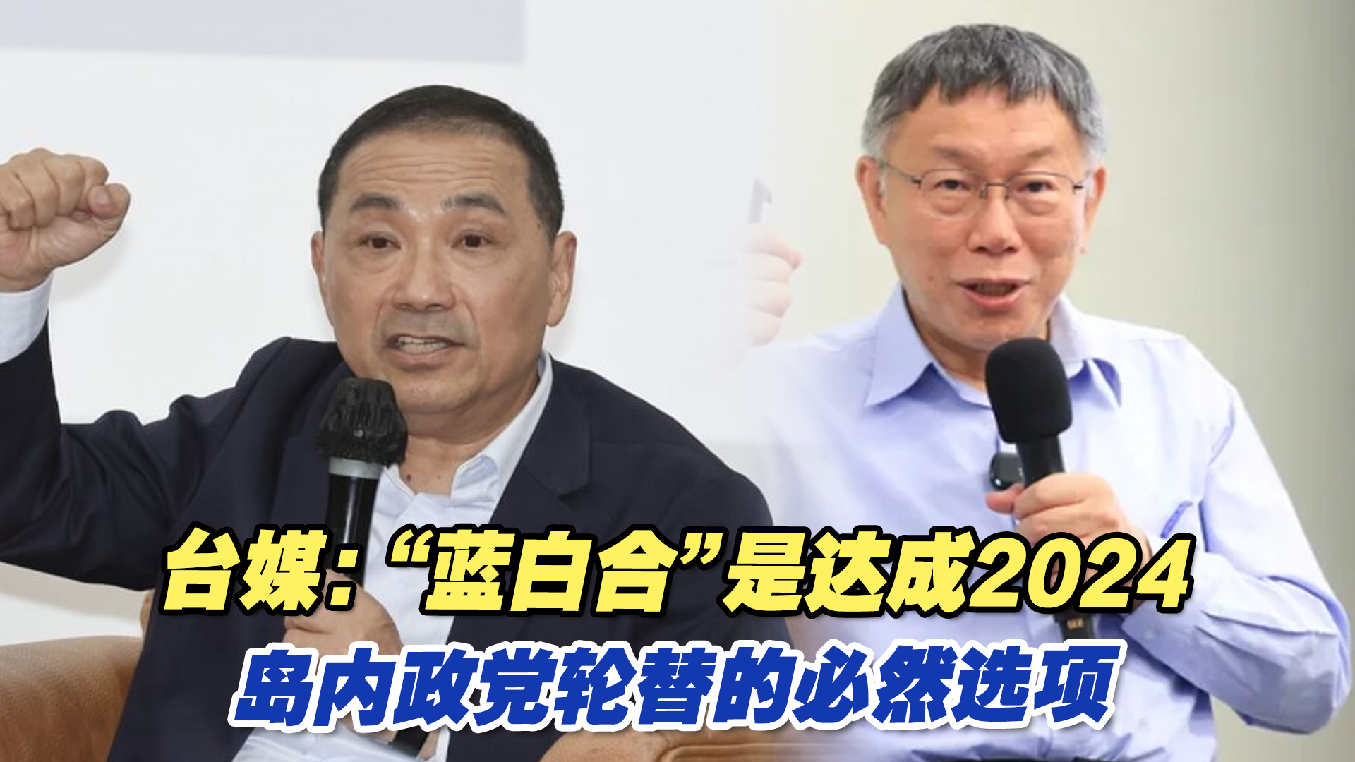 台媒：“蓝白合”是达成2024岛内政党轮替的必然选项
