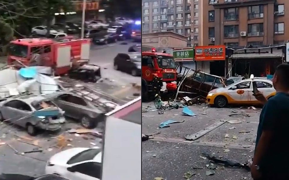 沈阳铁西区一早餐店发生液化气罐爆炸 附近商铺：消防员正救援就炸了