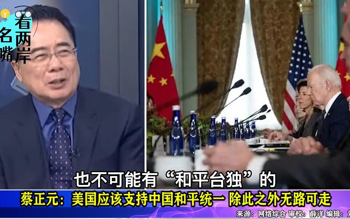 蔡正元：美国应该支持中国和平统一，除此之外无路可走
