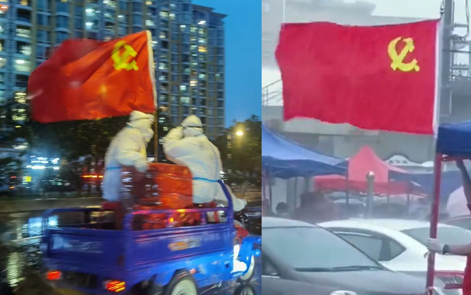 致敬逆行者！广州抗疫一线 这些雨中扛着党旗冲锋的身影令人动容