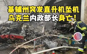 现场视频！基辅州突发坠机致至少15死 乌克兰内政部长身亡