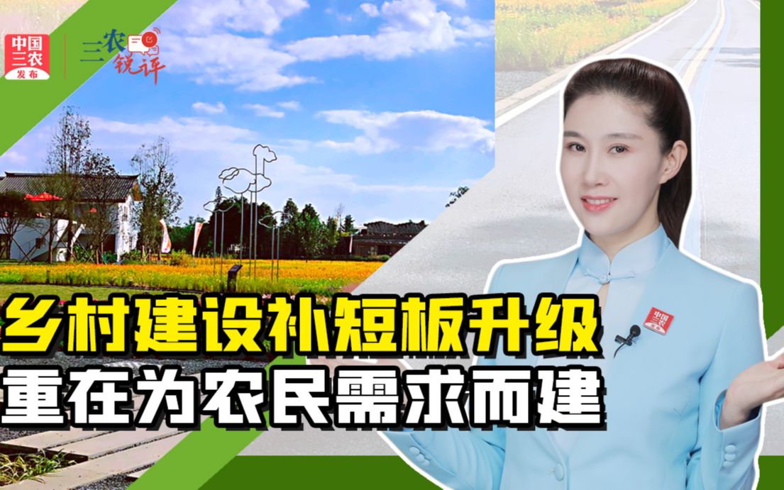 三农锐评丨乡村建设补短板升级，重在为农民需求而建
