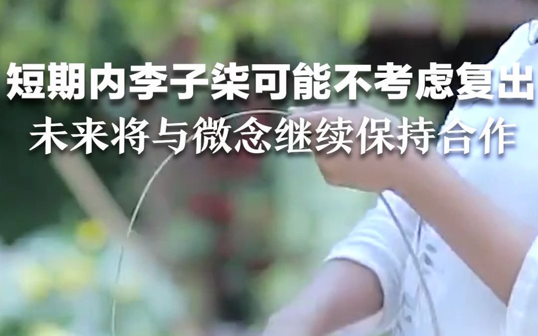 短期内李子柒可能不考虑复出，未来将与微念继续保持合作
