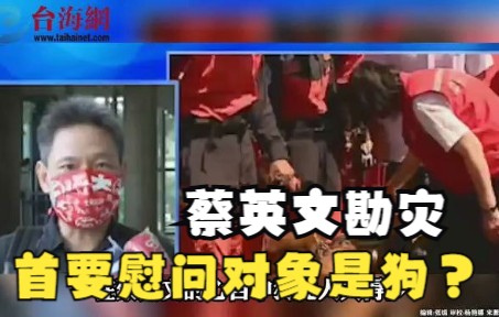 蔡英文勘灾首要慰问对象是狗？谢寒冰：她心目中狗比人重要