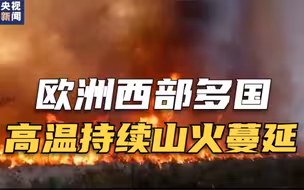 欧洲西部多国高温持续山火蔓延