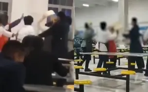 天津一高校食堂内大爷大妈大打出手 抡盆砸人一片混乱拦都拦不住