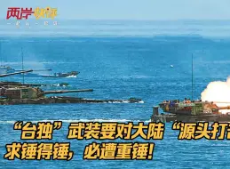 “台独”武装要对大陆“源头打击”？求锤得锤，必遭重锤！