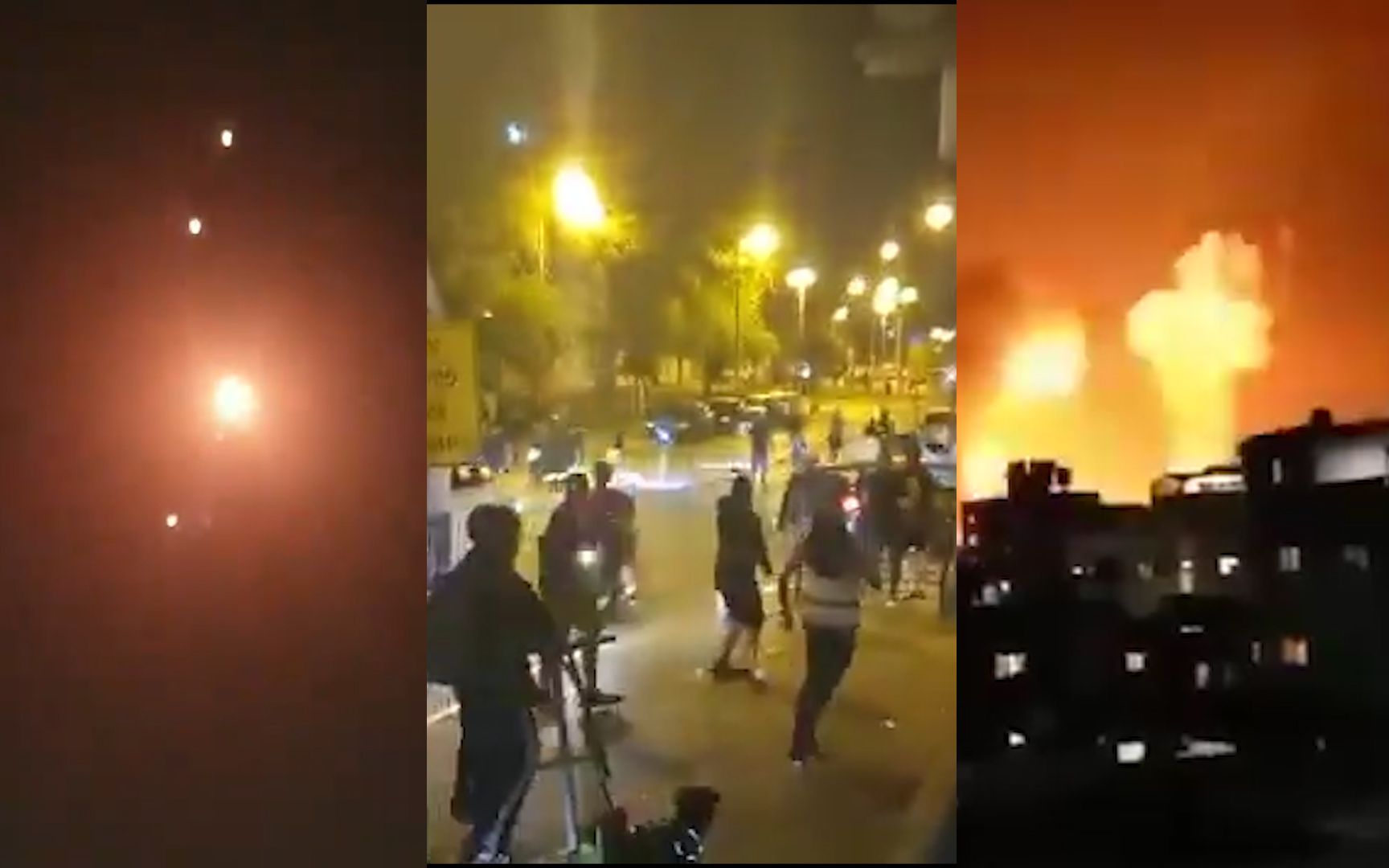 哈马斯再空袭以色列 实拍现场：火箭弹爆炸坠入平民区，人群惊叫逃窜