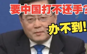 要中国打不还手，骂不还口？外交部部长秦刚：办不到