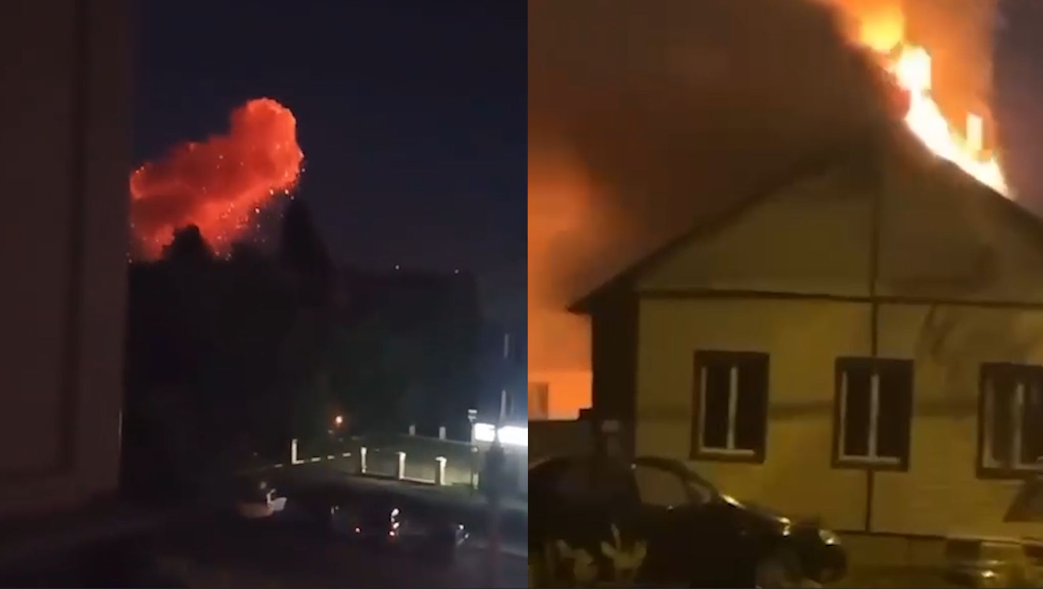 俄边境城市别尔哥罗德遭遇空袭：爆炸发出巨响黑烟升腾 致3死4伤