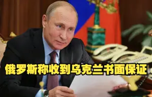俄罗斯称收到乌克兰书面保证