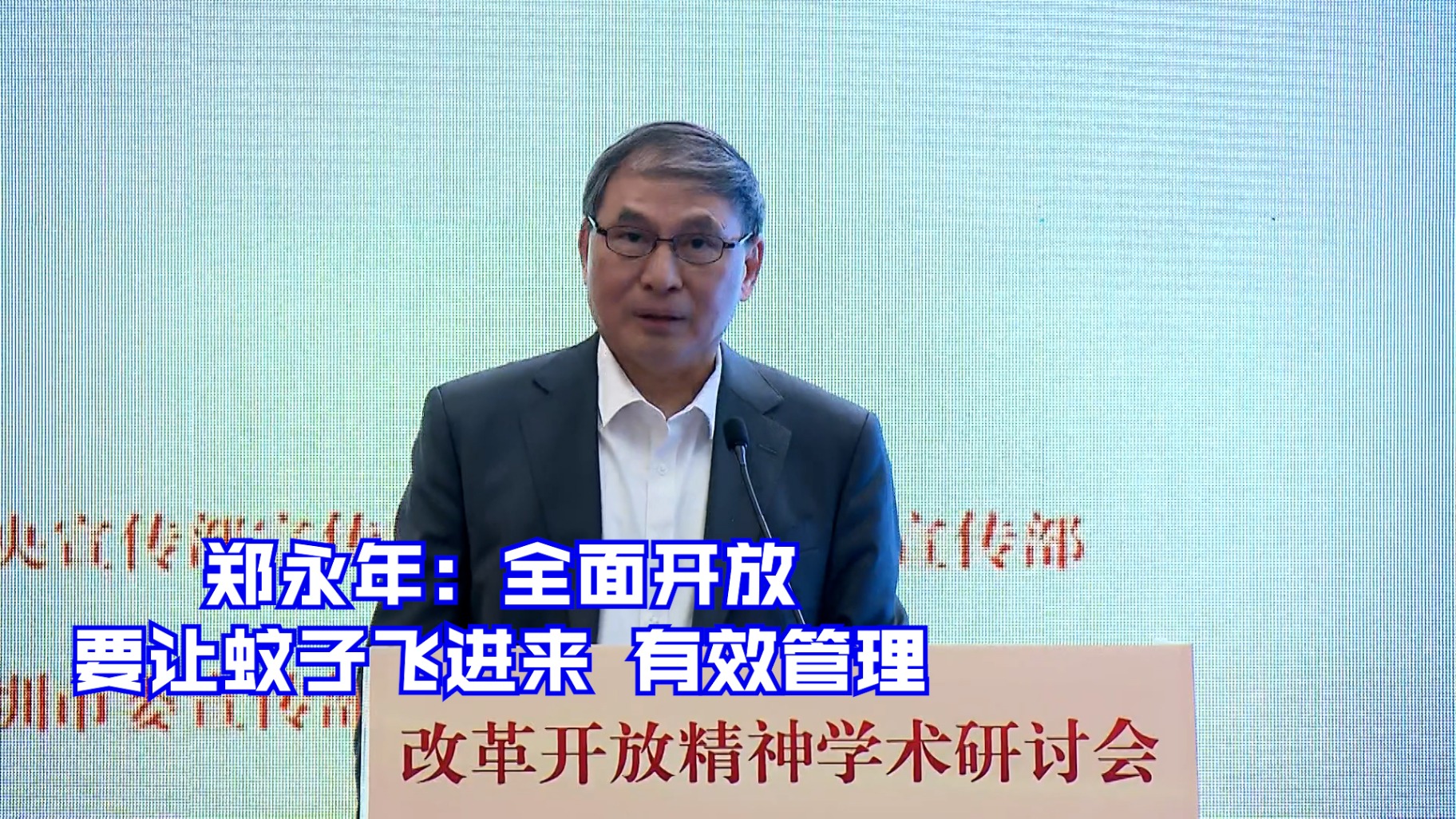 郑永年：全面开放要让蚊子飞进来 有效管理