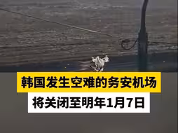韩国发生空难的务安机场 将关闭至明年1月7日