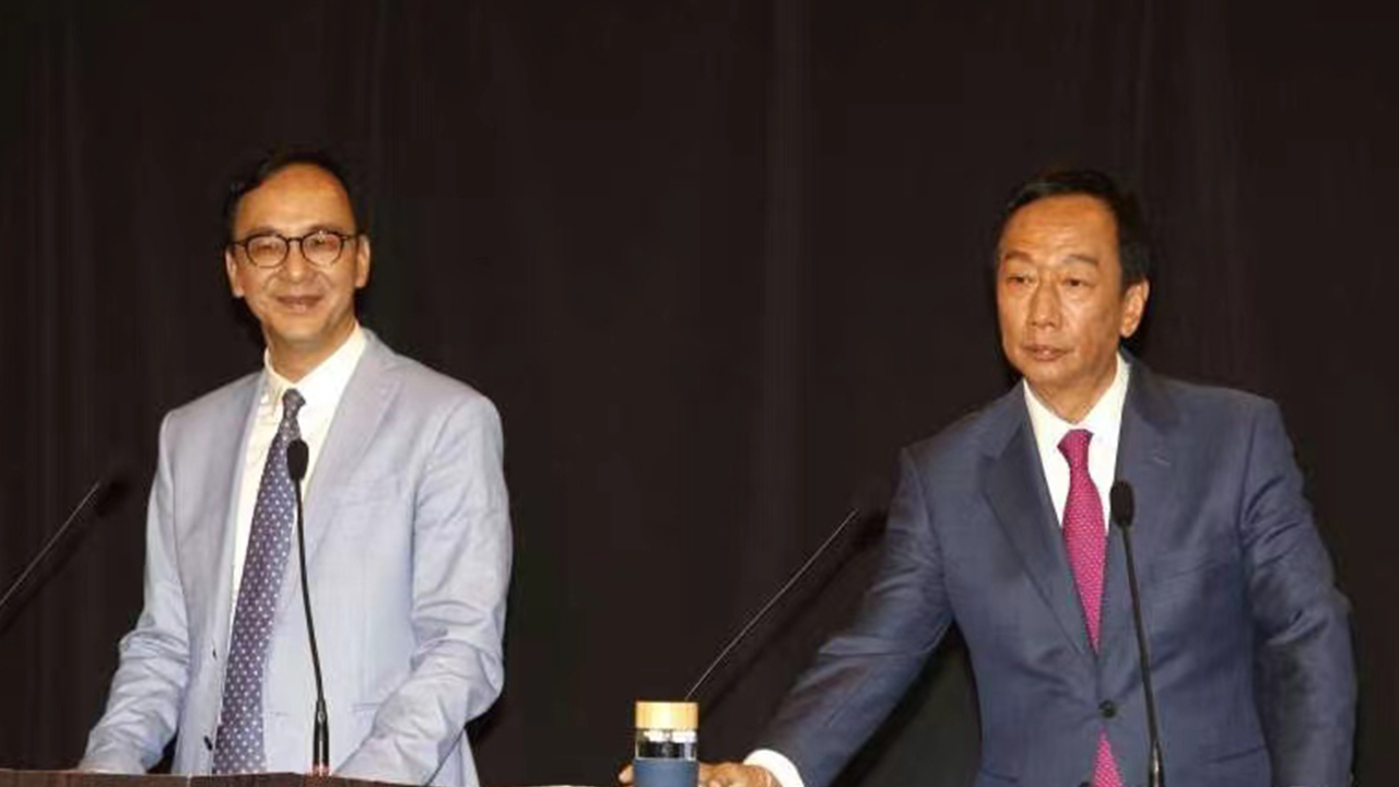 郭台铭在等披蓝袍参选2024？朱立伦：要团结所有“非绿”力量