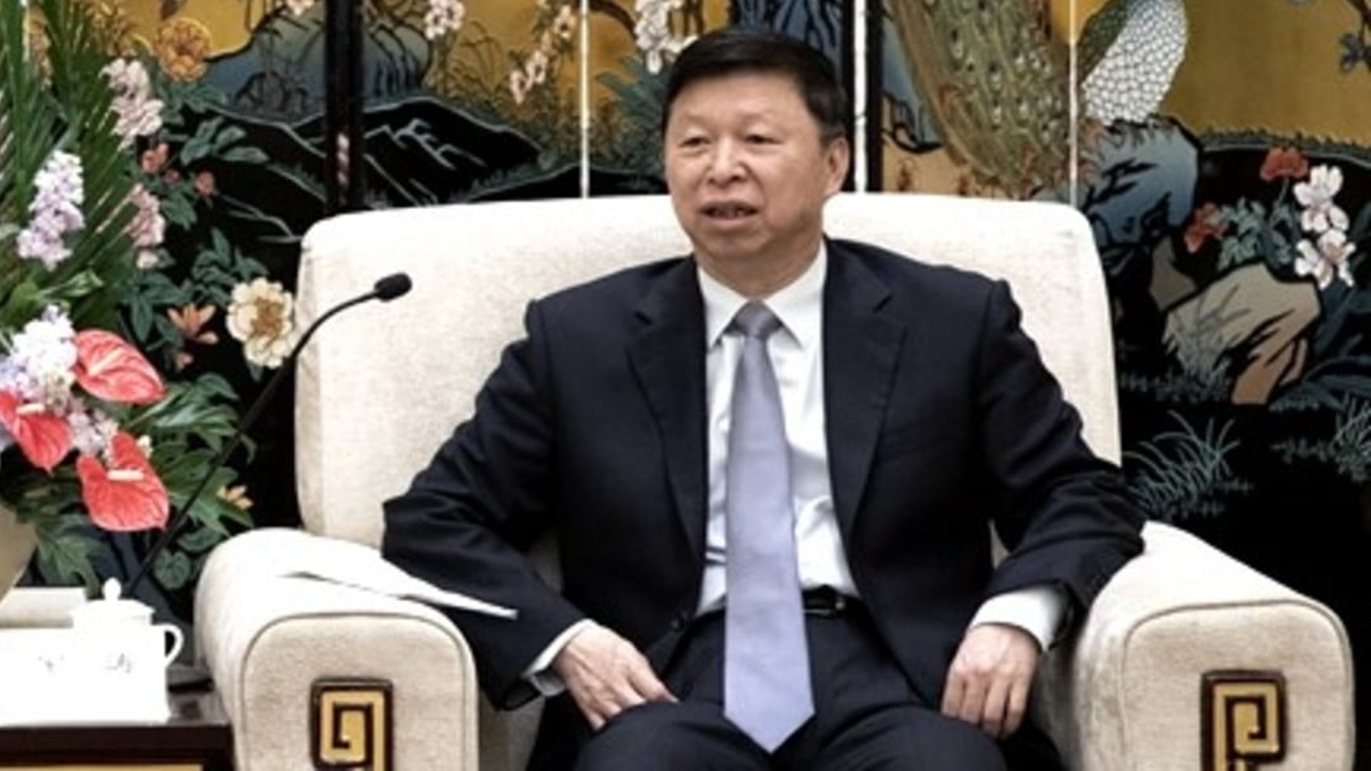 宋涛会见林炳坤、黎建南和台湾爱国统一团体负责人、代表人士