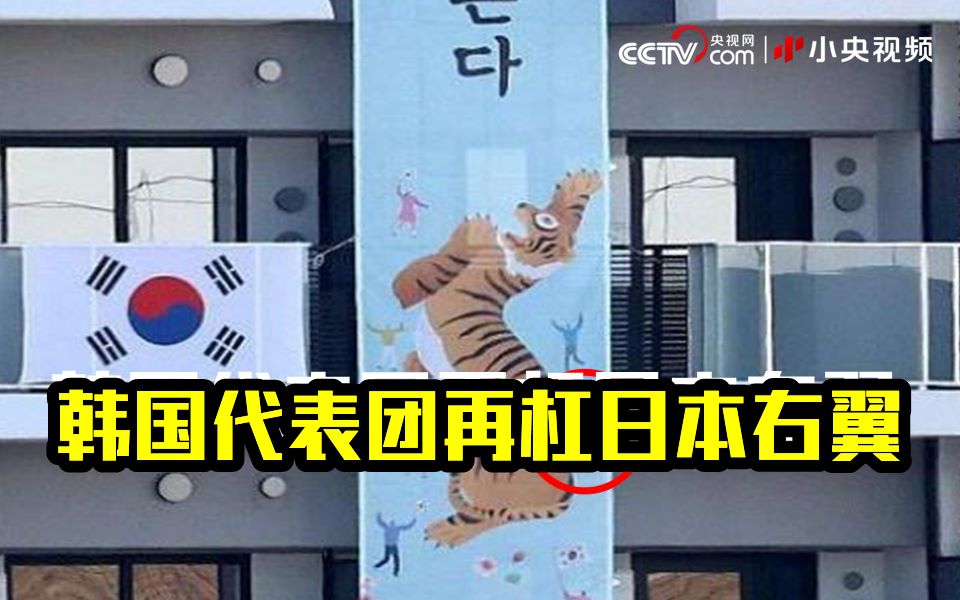 韩国代表团挂“猛虎图” 再杠日本右翼 这个“点”刺痛他们
