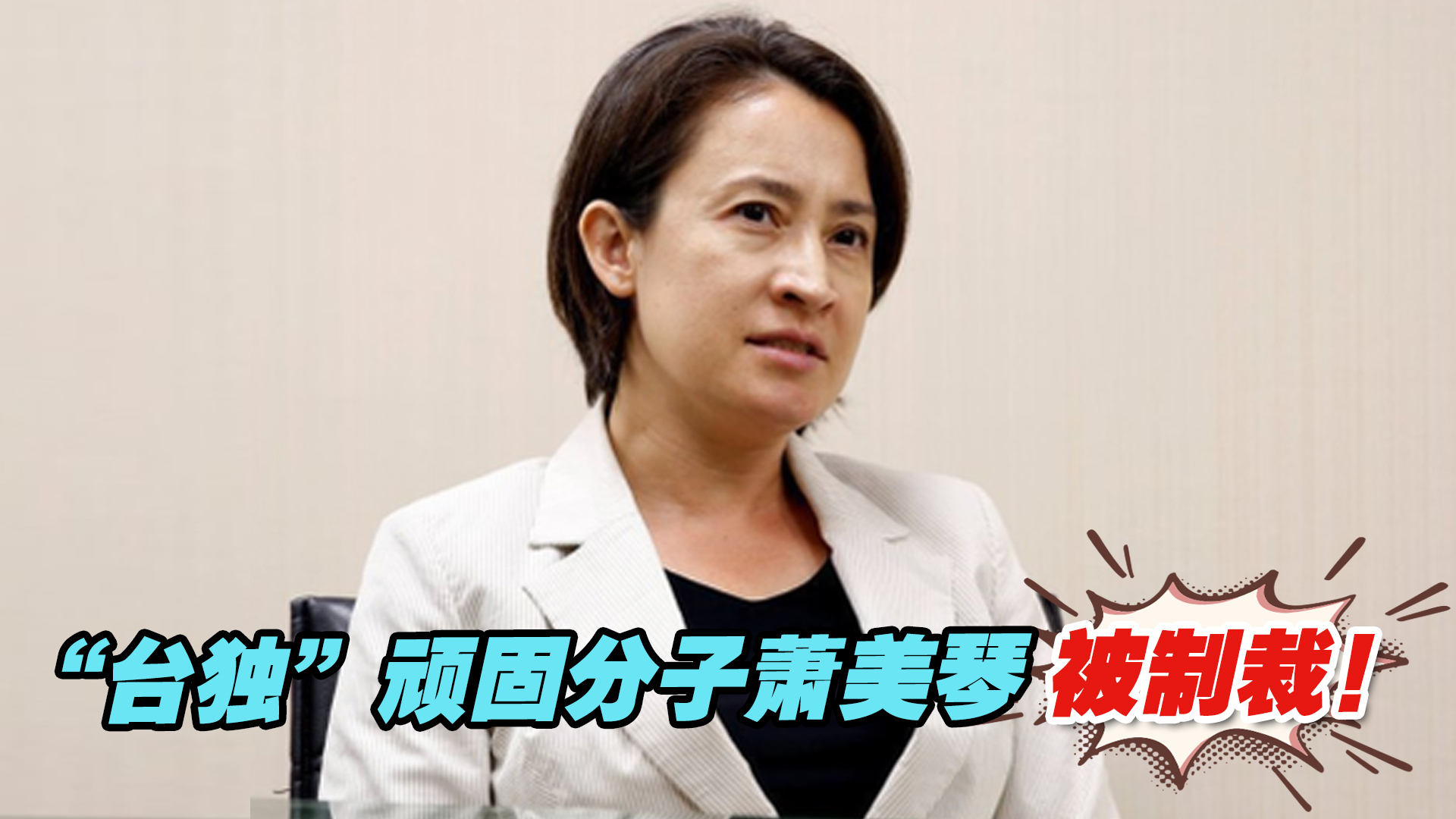 “台独”顽固分子萧美琴被制裁！
