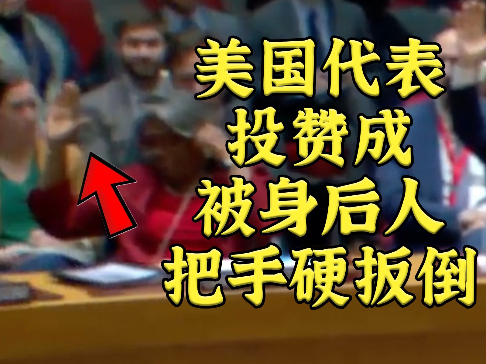 安理会记录：美代表举手赞成决议，被身后人硬生生扳倒