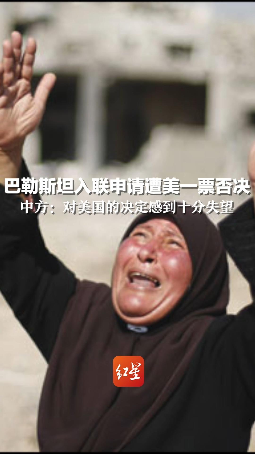 巴勒斯坦入联申请遭美一票否决，中方：对美国的决定感到十分失望