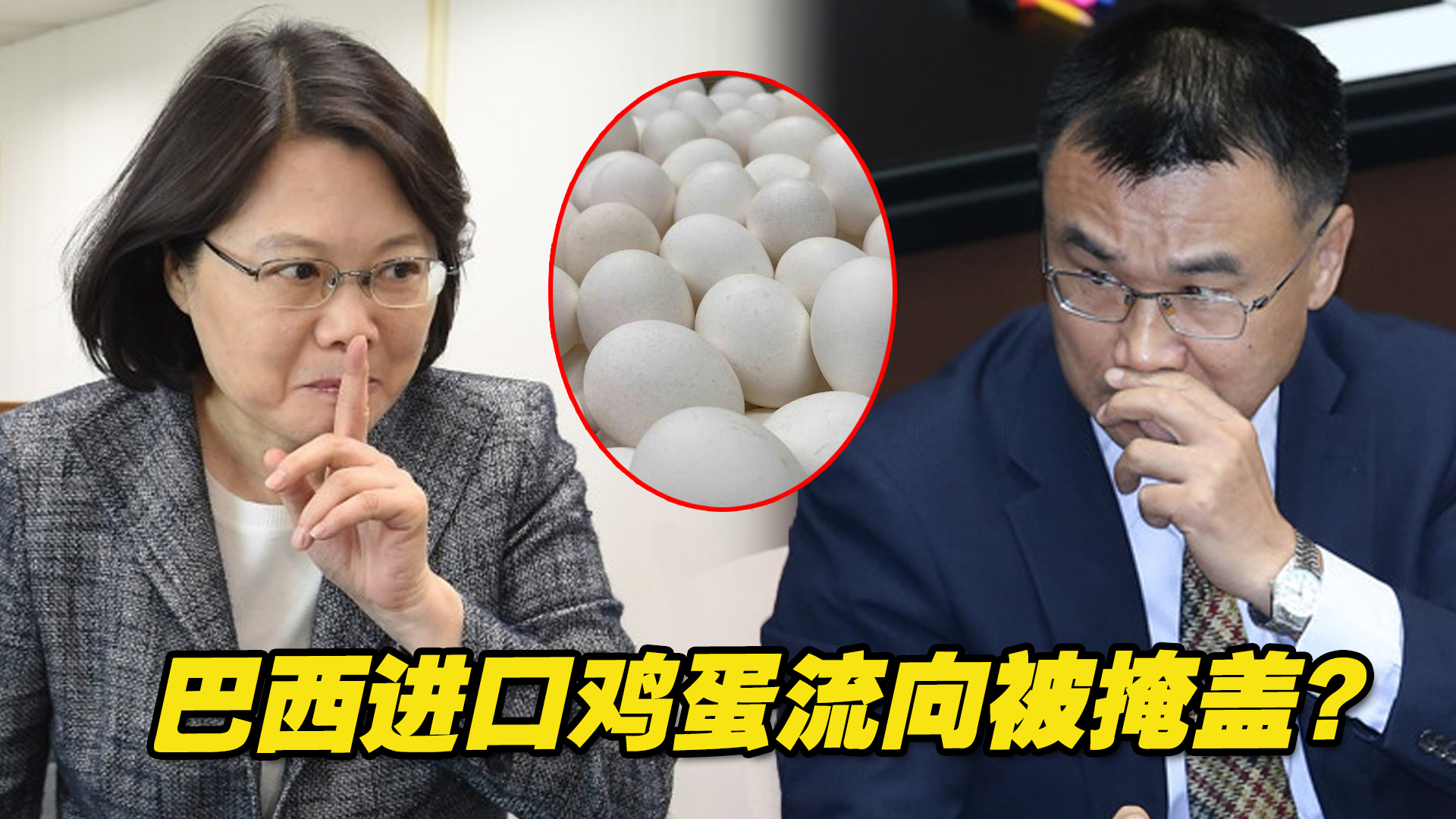 巴西进口鸡蛋流向被掩盖？民进党当局高层噤声，欲盖弥彰