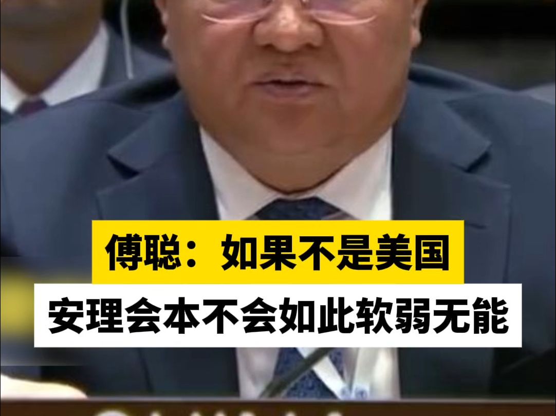 傅聪：如果不是美国，安理会本不会如此软弱无能