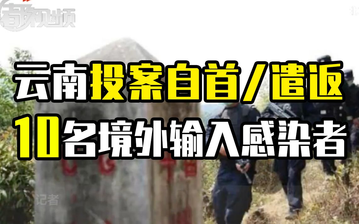 云南昨日新增10名境外输入感染者，均为投案自首或遣返人员