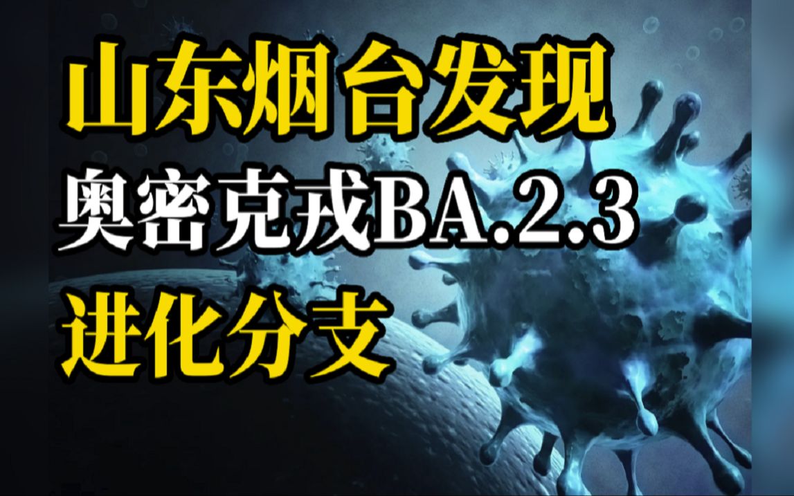 山东烟台发现奥密克戎BA.2.3进化分支，国内此前尚未发现