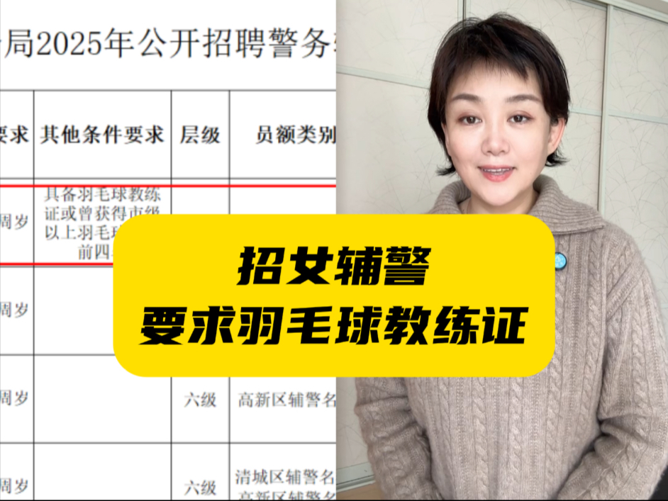 招女辅警要求有羽毛球特长裤质疑“萝卜岗”